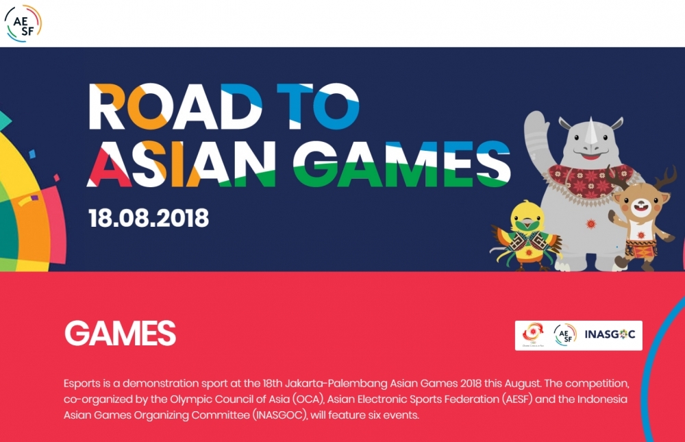 2018亞運會日前宣布將納入電競比賽項，其中包含《英雄聯盟》與《爐石戰記》等六款遊戲。（圖片來源：AESF）