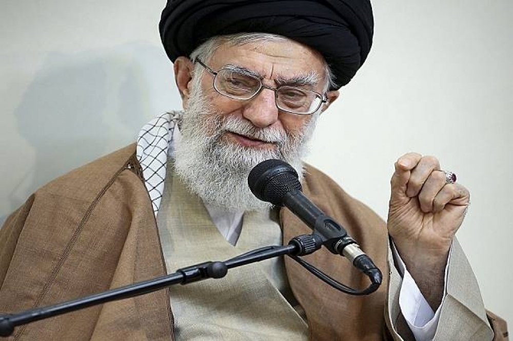 伊朗最高領袖哈梅尼2日首度公開回應境內的反政府示威活動。（美聯社）