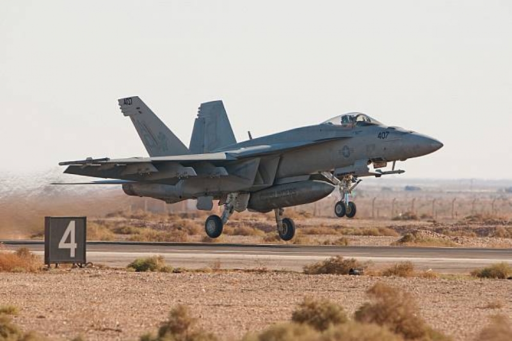 空軍已透過管道，與美方討論出售F-15與F-18戰機的可能性。圖為F-18戰機。（圖片取自美國空軍網站）