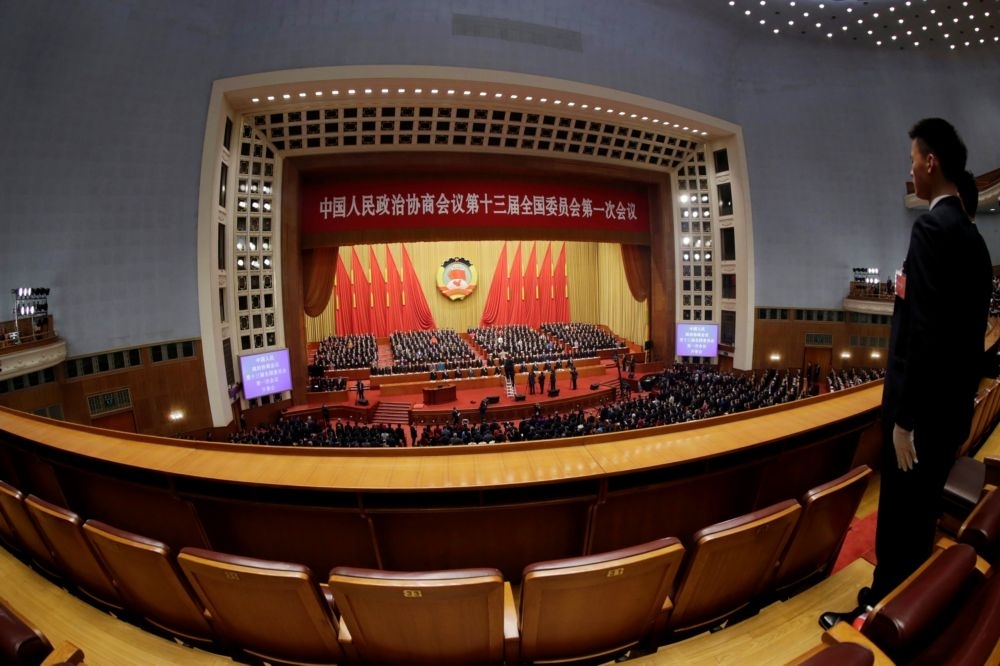 2018年中國政協、人大兩會於北京分別於3日、5日召開。（湯森路透）