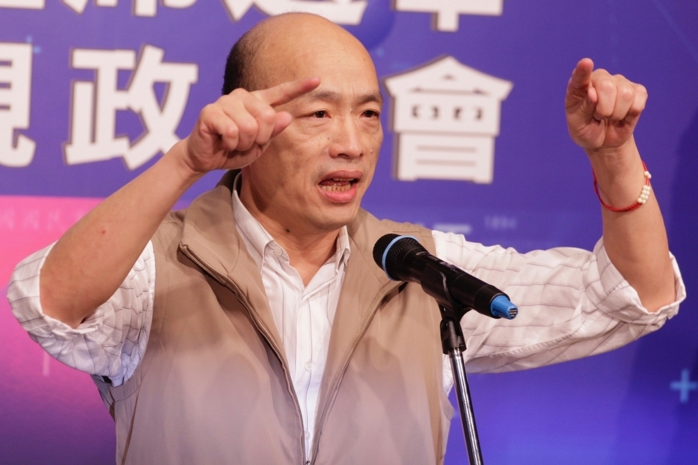 對於突然北上登記北市長黨內初選，韓國瑜表示此舉是「草船借箭、孤注一擲」，希望為高雄多爭取資源。（資料照）