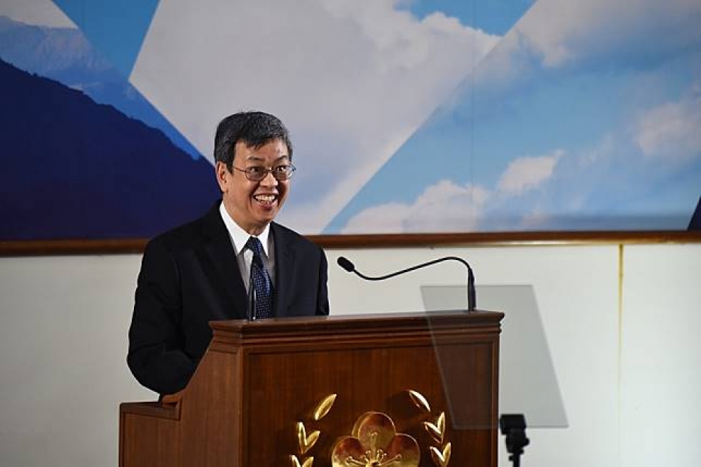 副總統陳建仁出席總統府年終茶敘，盼2018年執政團隊做無間，持續推動各項改革，讓台灣更進步。（攝影：李昆翰）