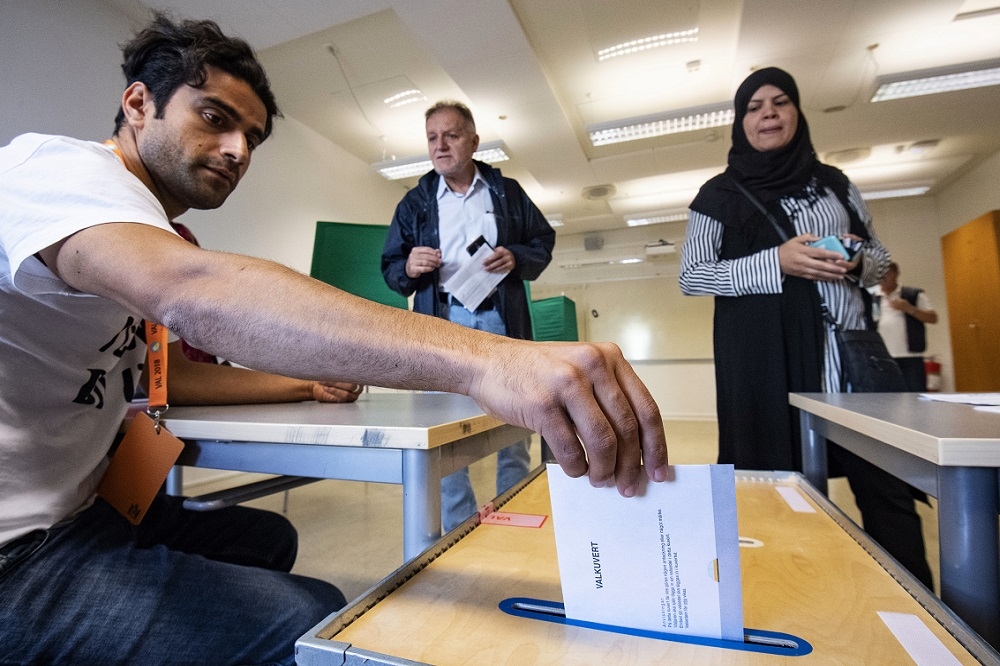 瑞典大選將在9日舉行，此次選舉政見主要聚焦在移民庇護與福利政策上。（美聯社）