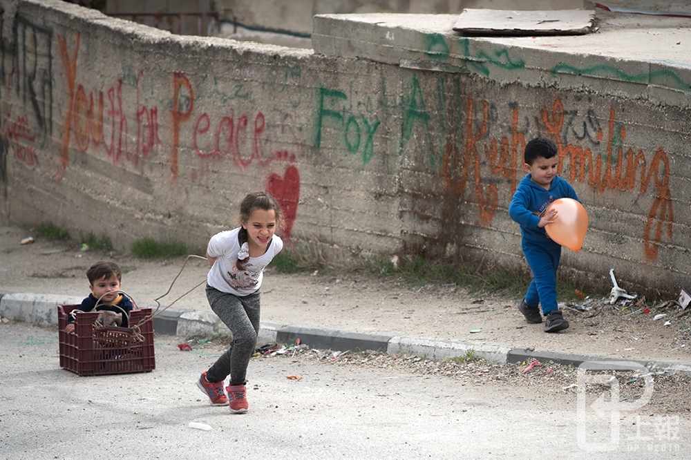 Aida難民營裡的巴勒斯坦小孩。（攝影：李昆翰）