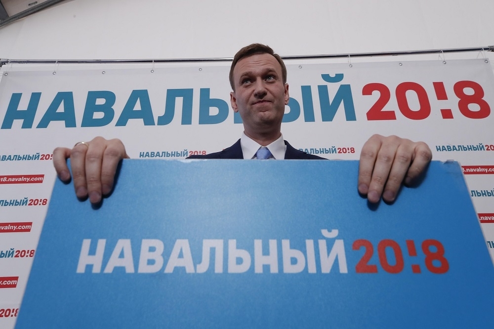 俄羅斯反對派領袖納瓦尼24日獲支持者足夠提名，或有望角逐總統。（湯森路透）