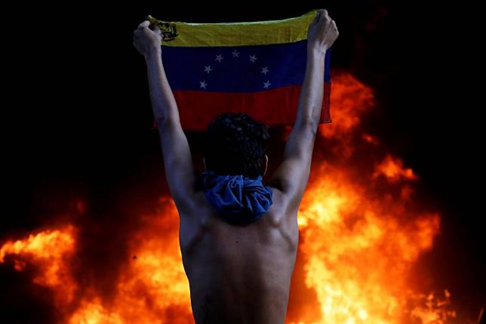委內瑞拉在馬杜洛的統治下深陷政經風暴，人民不滿聲浪極高（湯森路透）