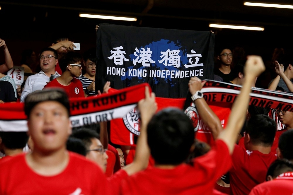 香港掀起本土思潮，社會開始浮現爭取民主自治、以至獨立建國的呼聲。（湯森路透）