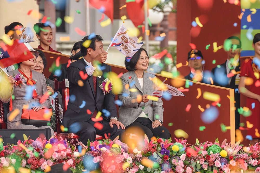 今年國慶大典以「2018 台灣共好」為主題，強調群族融合，展現「Taiwan together」的團結力。（攝影：張文玠）