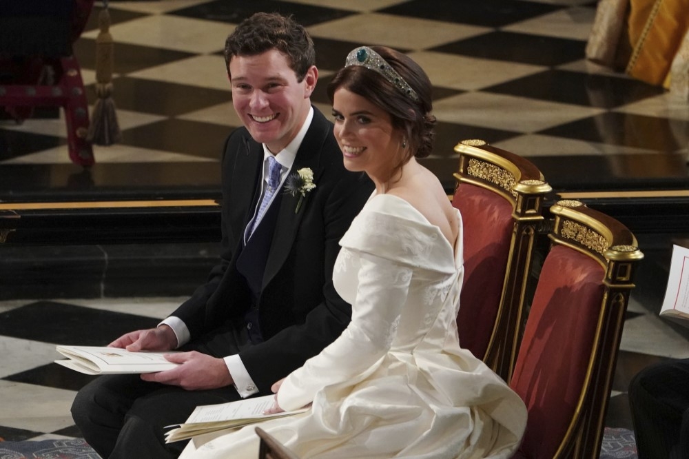 英國尤金妮公主12日成婚，是英國2018年第2場王室婚禮。（美聯社）