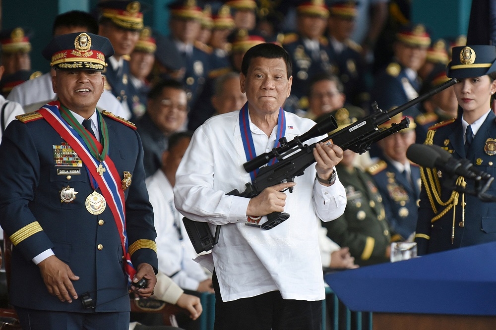 菲律賓總統杜特蒂的掃毒行動被痛批漠視人權，但菲國卻當選聯合國人權委員會新理事國。（湯森路透）