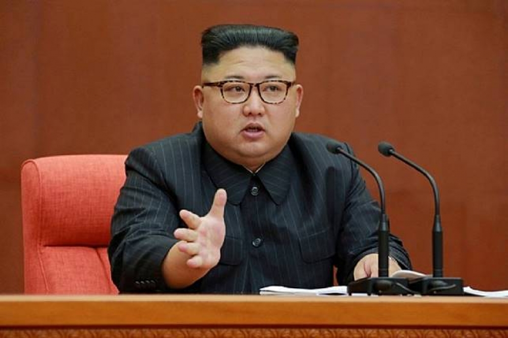 英國《星期日快報》4日報導，正值美國總統川普抵達其亞洲行首站之際，北韓當局證實其核導彈發展處於最終階段。圖為北韓領導人金正恩。（湯森路透）
