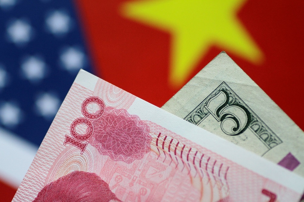 人民幣貶值有中國減緩貿易戰帶來的負面衝擊。（湯森路透）