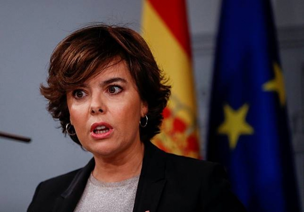 西班牙政府副總理桑塔瑪麗亞。（湯森路透）