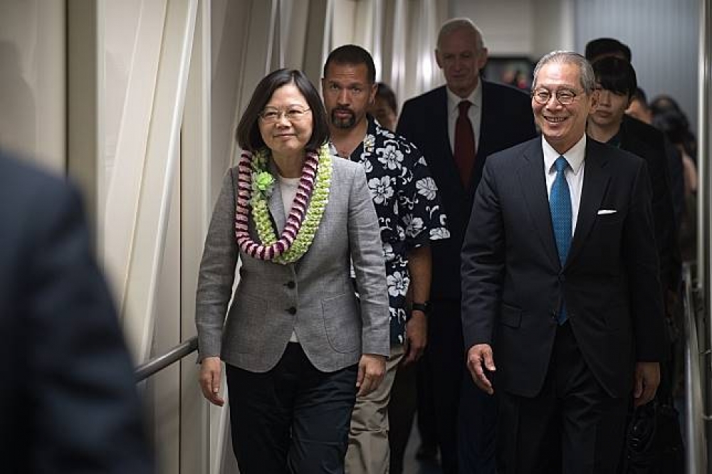 總統蔡英文出訪南太平洋友邦，並在夏威夷檀香山停留兩晚。（總統府提供）