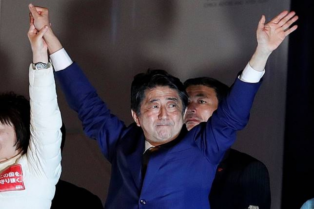 日本現任首相安倍晉三極可能連任。（湯森路透）