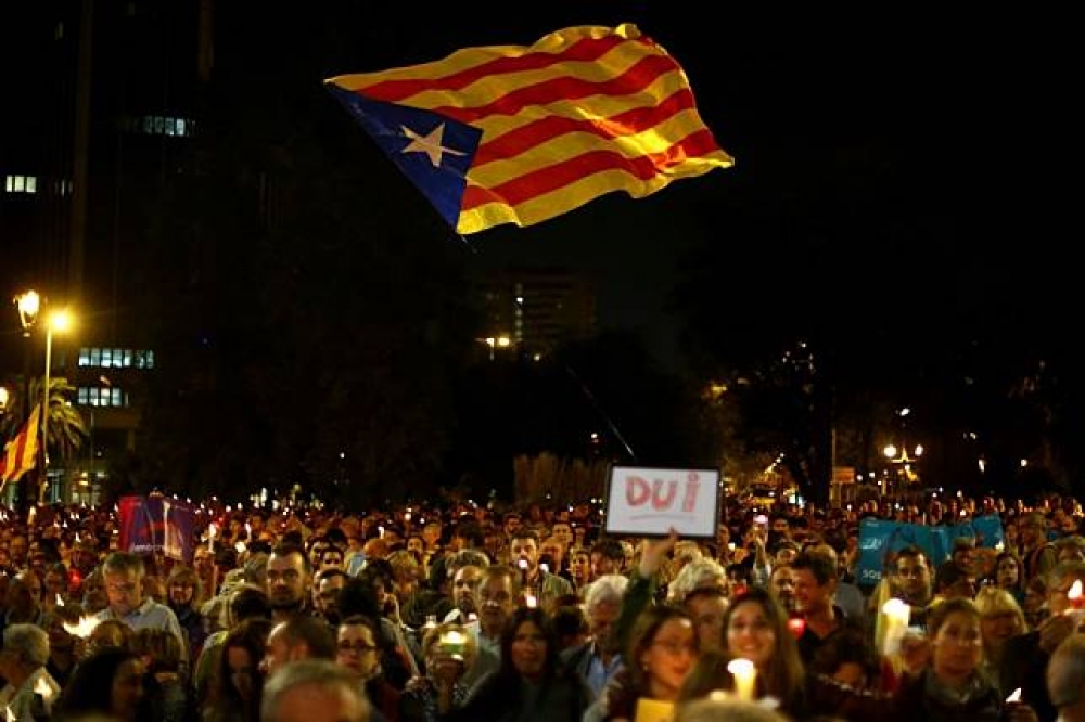 西班牙政府21日將收回加泰隆尼亞的自治權利。（湯森路透）