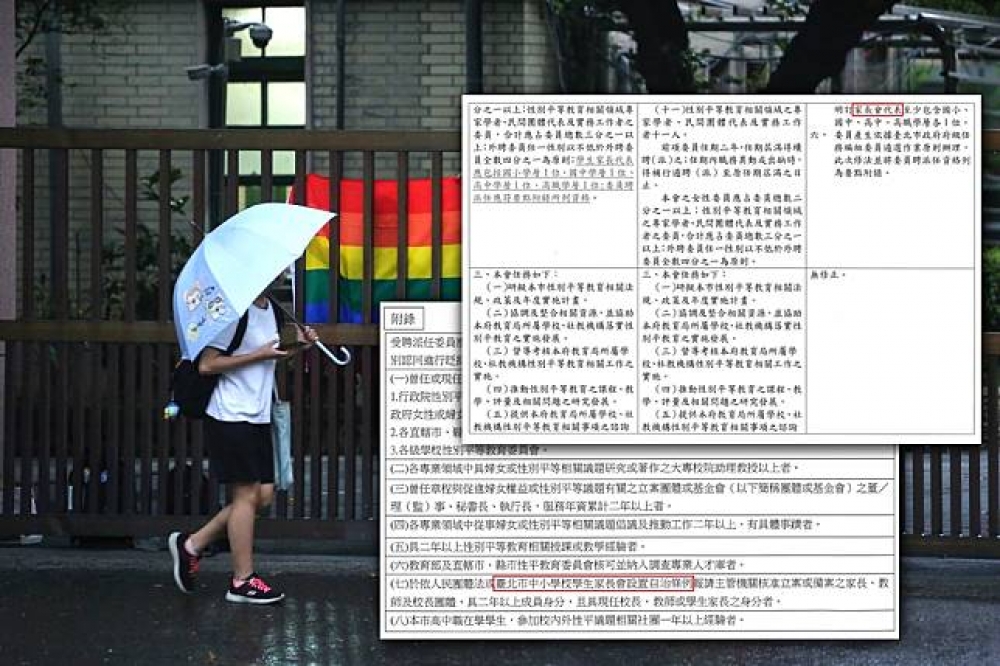 台北市教育局有意修改性別平等教育委員會規定，但三度翻修的草案，條文仍遭質疑替「家長會」量身定做。（畫面合成／陳品佑攝、讀者提供）