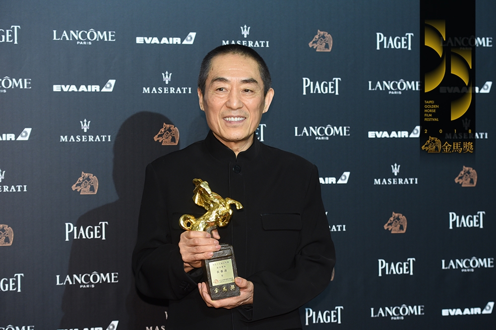 張藝謀以《影》獲得第55屆金馬獎最佳導演（攝影：張文玠）