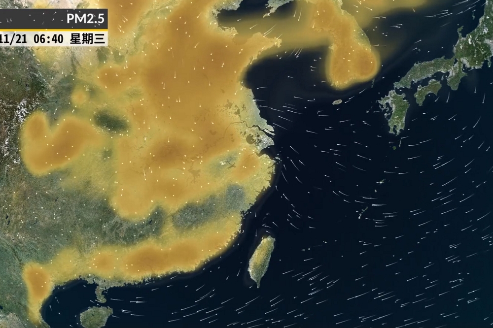 網友表示，台灣的空污有時不一定全來自中國。（翻攝自彭啟明臉書）
