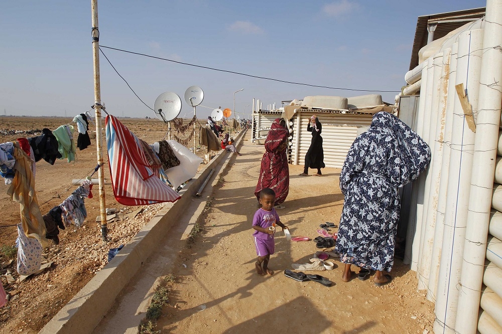 利比亞的難民營陷入嚴重人道危機。（湯森路透）