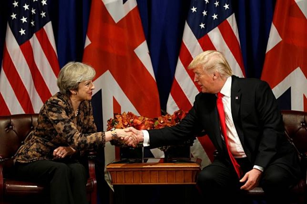 美國總統川普預定於2018年訪英，但並非國是訪問。（湯森路透）
