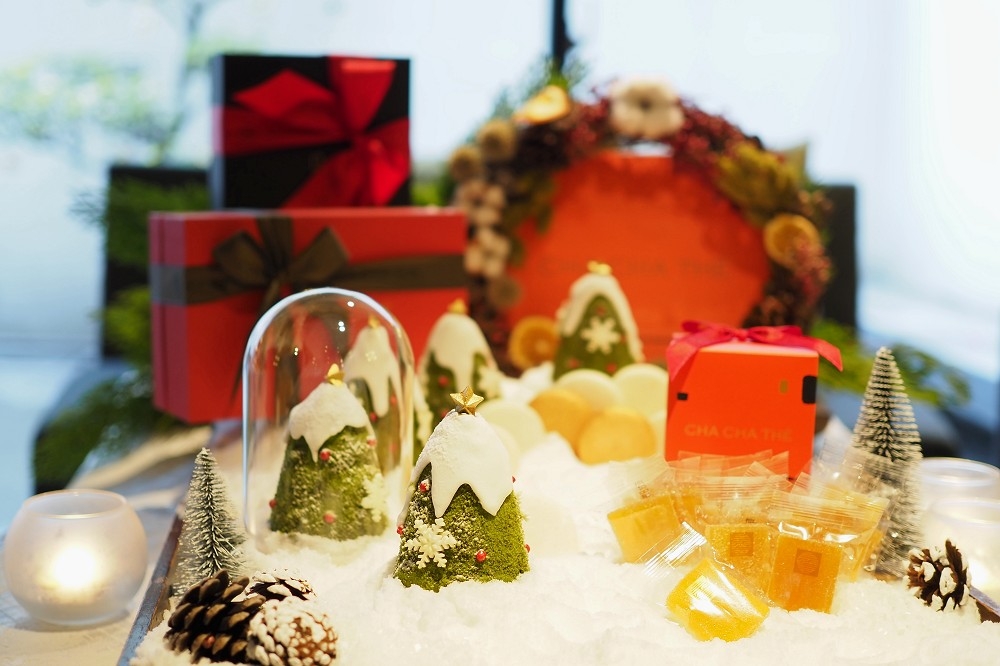 采采食茶聖誕限定禮盒及甜點（攝影：吳文元）