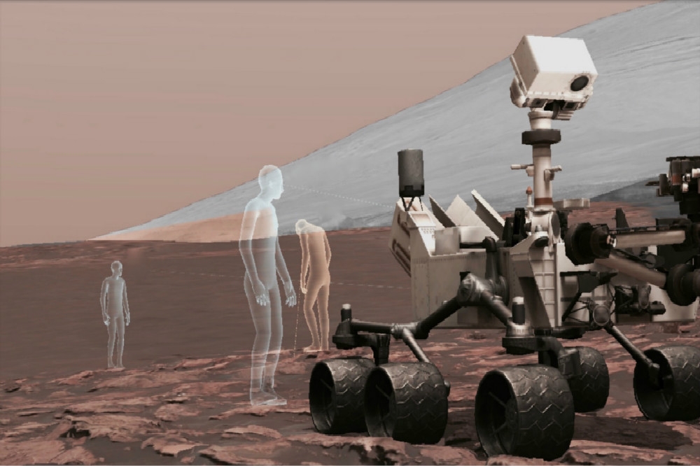 美國航空暨太空總署（NASA）的無人火星探測器「洞察號」降落示意圖。（取自NASA新聞稿）