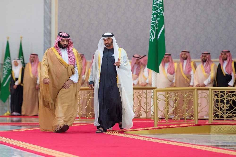 沙烏地阿拉伯王儲薩勒曼（Mohammad bin Salman）。（圖左）。（湯森路透）