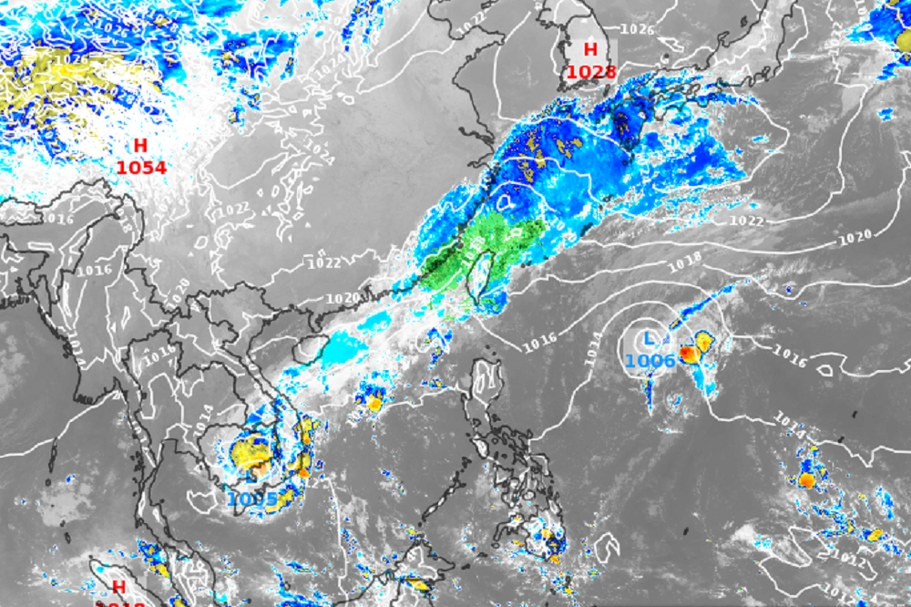 氣象專家彭啟明表示，28至29日濕冷水氣持續在台灣附近，30日東北風則略減弱，有機會放晴。（圖片取自彭啟明臉書）