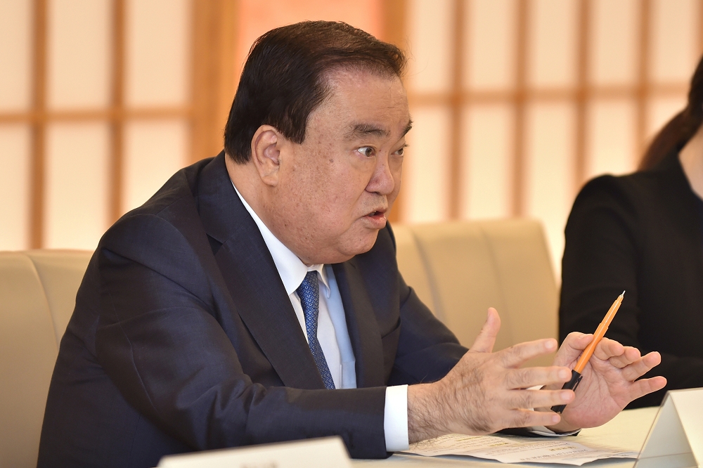 南韓國會議長文喜相在一場外事場合表示，他樂觀認為金正恩的訪問能在今年內實現。（湯森路透）