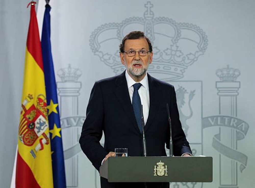 西班牙總理拉霍伊。（湯森路透）