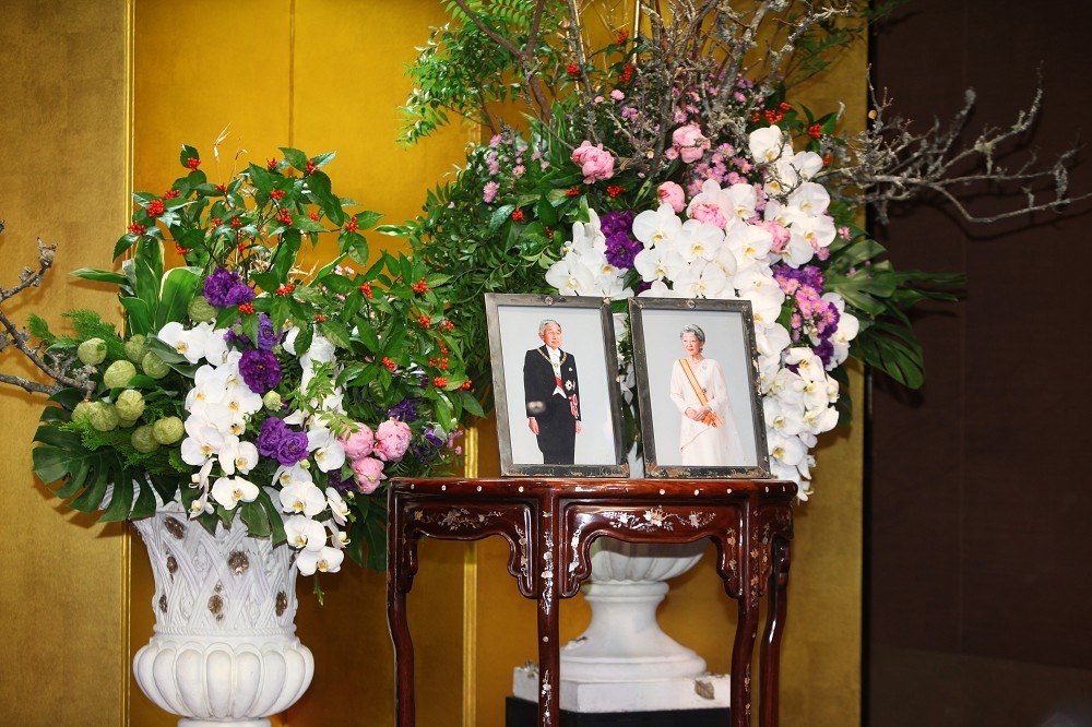 11日，日本台灣交流協會為日本明仁天皇舉辦慶生酒會，這也是明仁退位前最後一次生日慶祝酒會。（攝影：張哲偉）