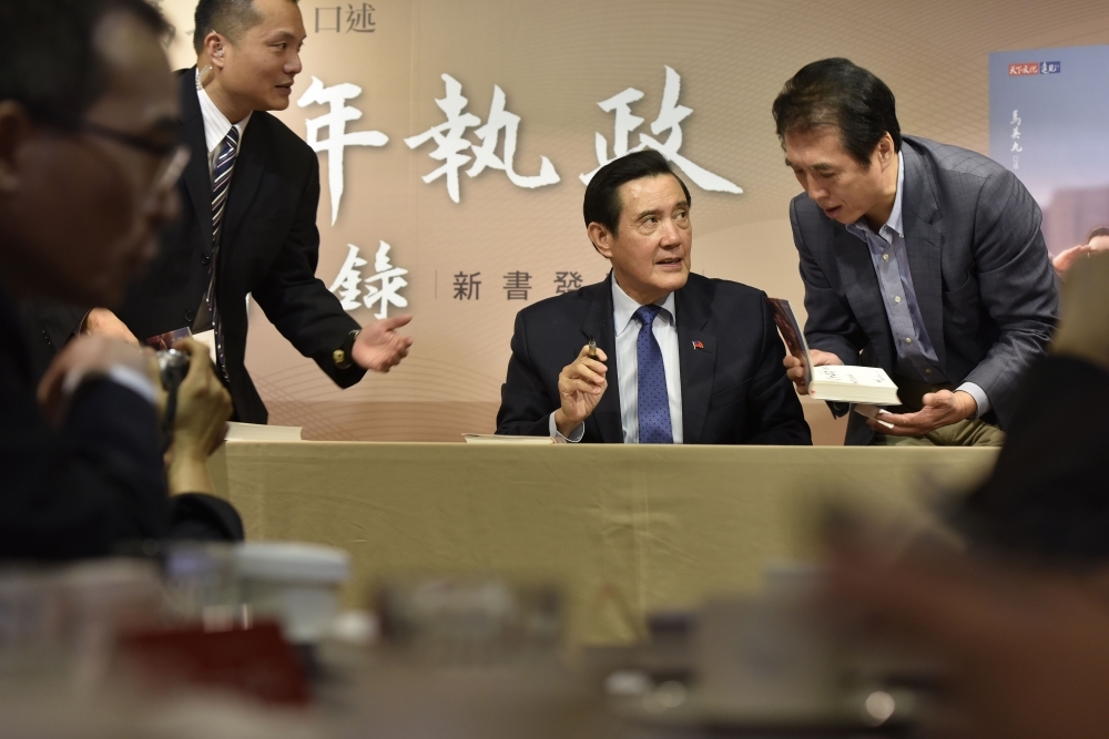 馬英九又開始推銷他過去想和中國簽訂的服務貿易協定，永遠不放棄把台灣陷入中國經濟圈。（攝影：李智為）
