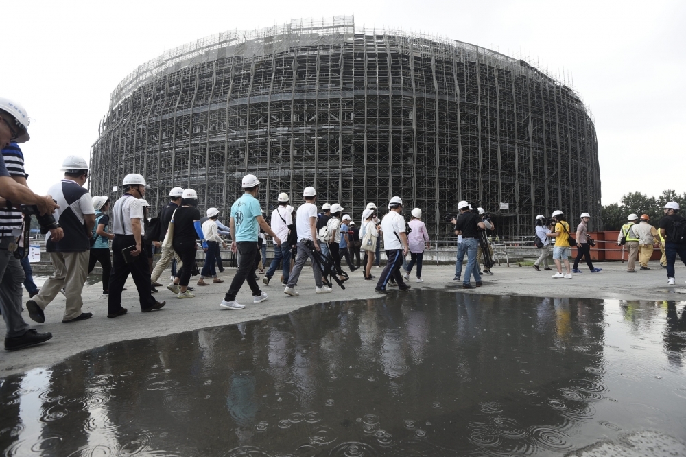 國父紀念館28日通過指定為古蹟，若要連通大巨蛋成為疏散通道，恐怕還要經過另一層的審議。（資料照片／李昆翰攝）