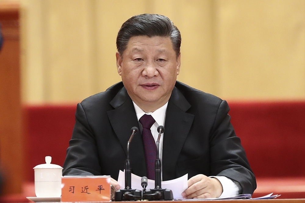 中國國家主席習近平2日在《告台灣同胞書》發表40周年紀念會發表對台工作五項原則，明確限縮「九二共識」定義為中國統一。（中新社提供）