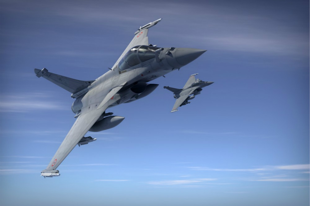 法國空軍現役疾風戰機。（圖片取自達梭官網）