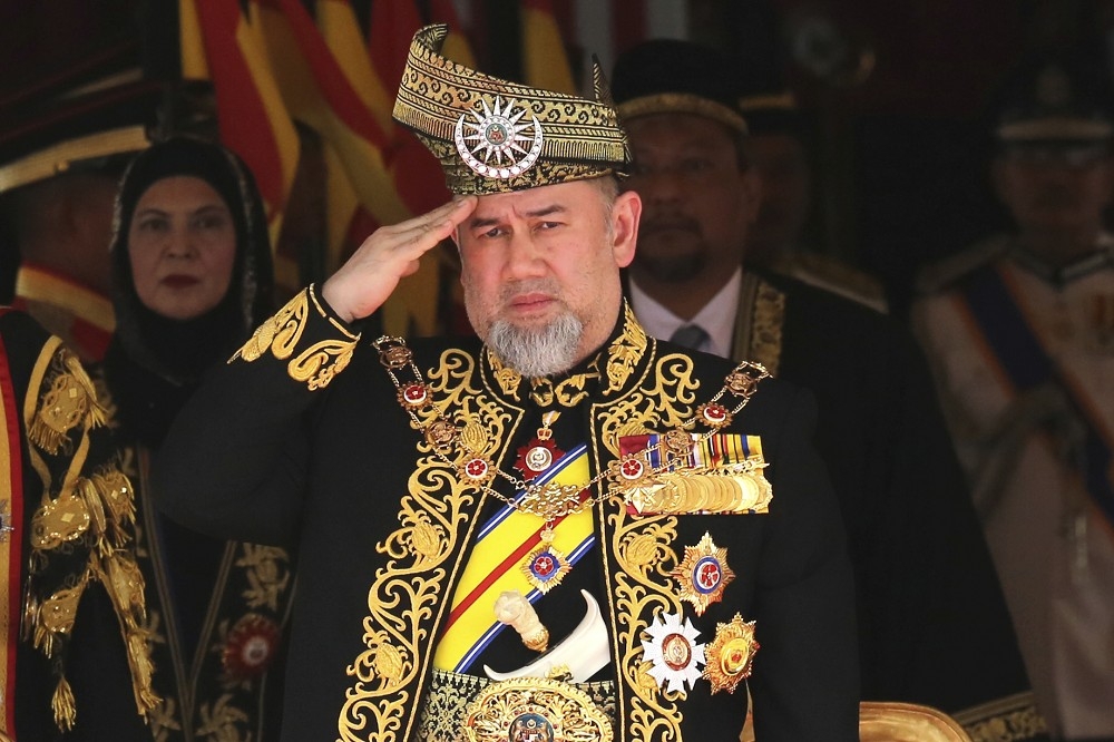 馬來西亞國家元首穆罕默德五世6日退位。（美聯社）