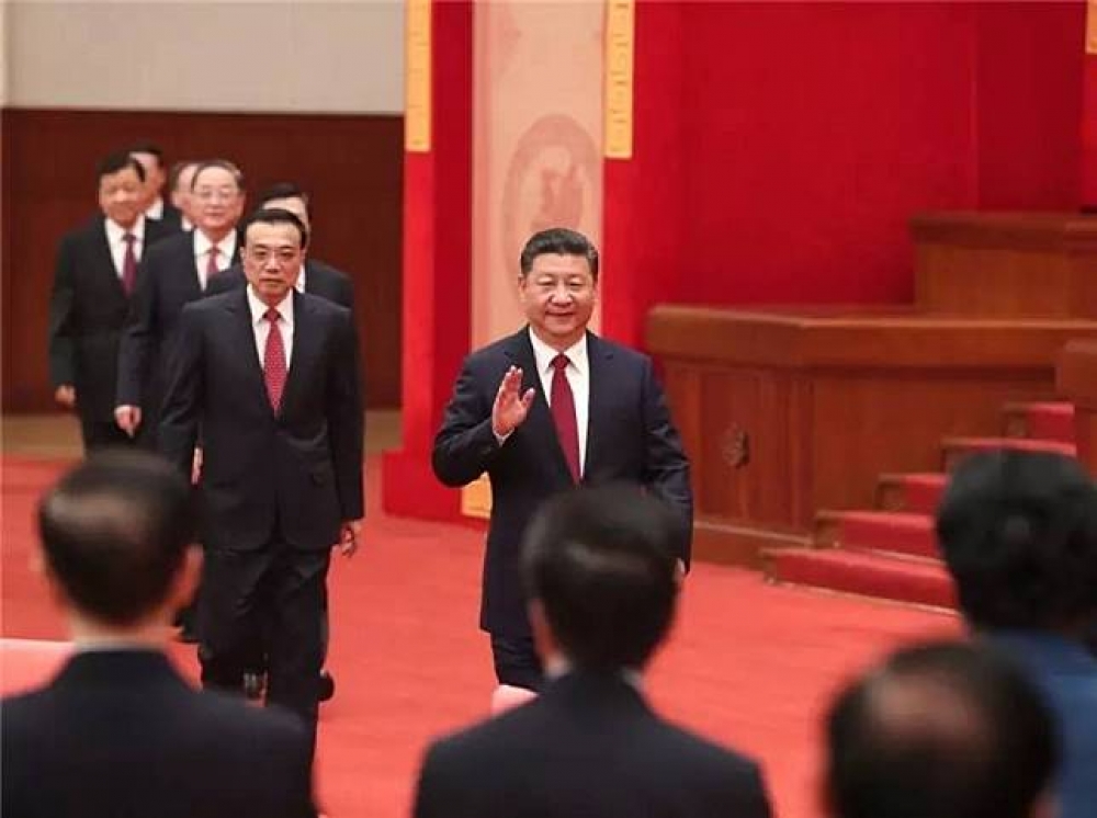 中共中央佈局十九大權力重分配，北京傳出中央將推動「主席制」，並設置中央委員會主席，下設兩名副主席。（圖片取自新華社）