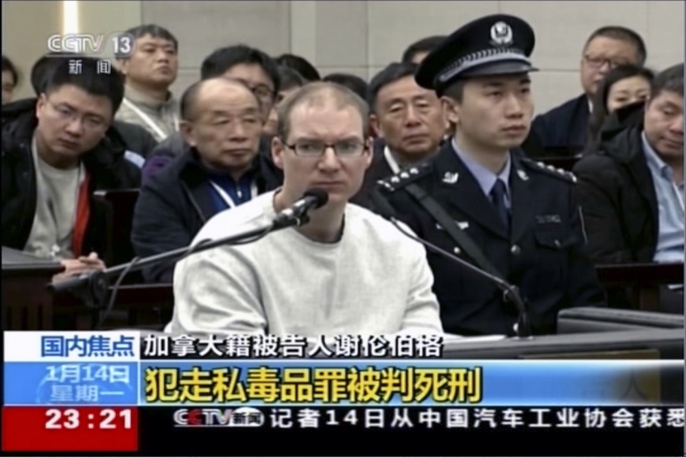 加拿大籍走私毒品案被告謝倫伯格（Robert Lloyd Schellenberg）遭中國重判死刑。（美聯社）