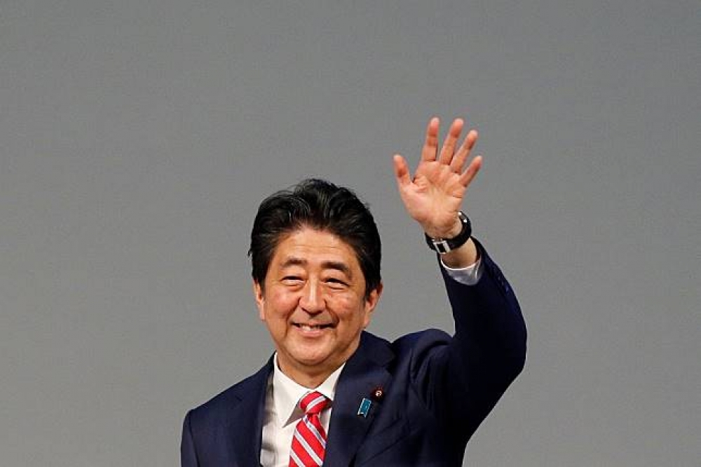 日本多家媒體報導，安倍晉三有意提早改選國會。（湯森路透）