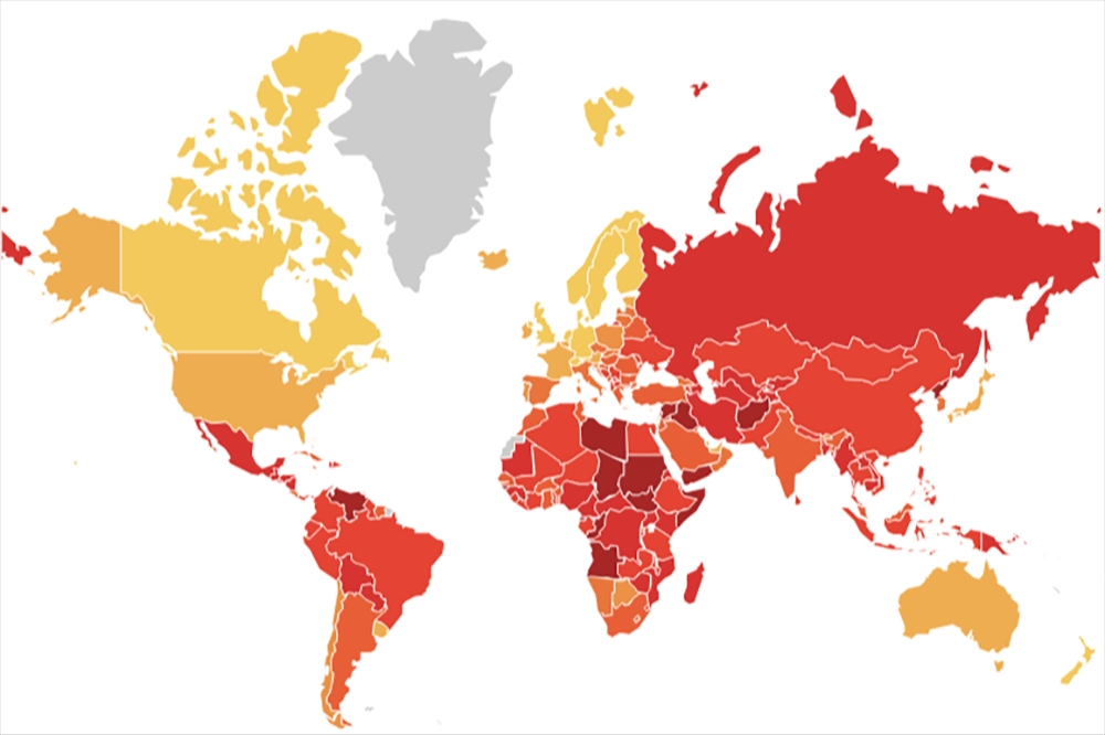 國際透明組織發布最新貪腐認知指數，丹麥最1台灣排31位。（國際透明組織官網）