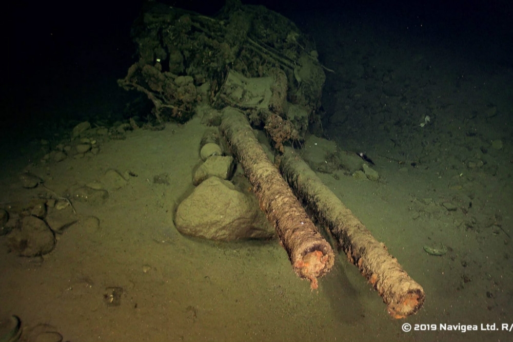 二戰沉沒的日本海軍「比叡」號戰艦遺骸。（圖片取自RV Petrel臉署）