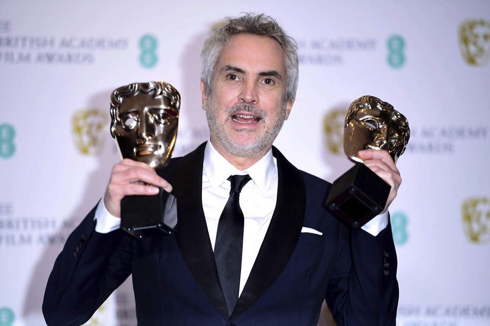 艾方索柯朗以《羅馬》拿下第72屆英國奧斯卡最佳影片和最佳導演（美聯社）