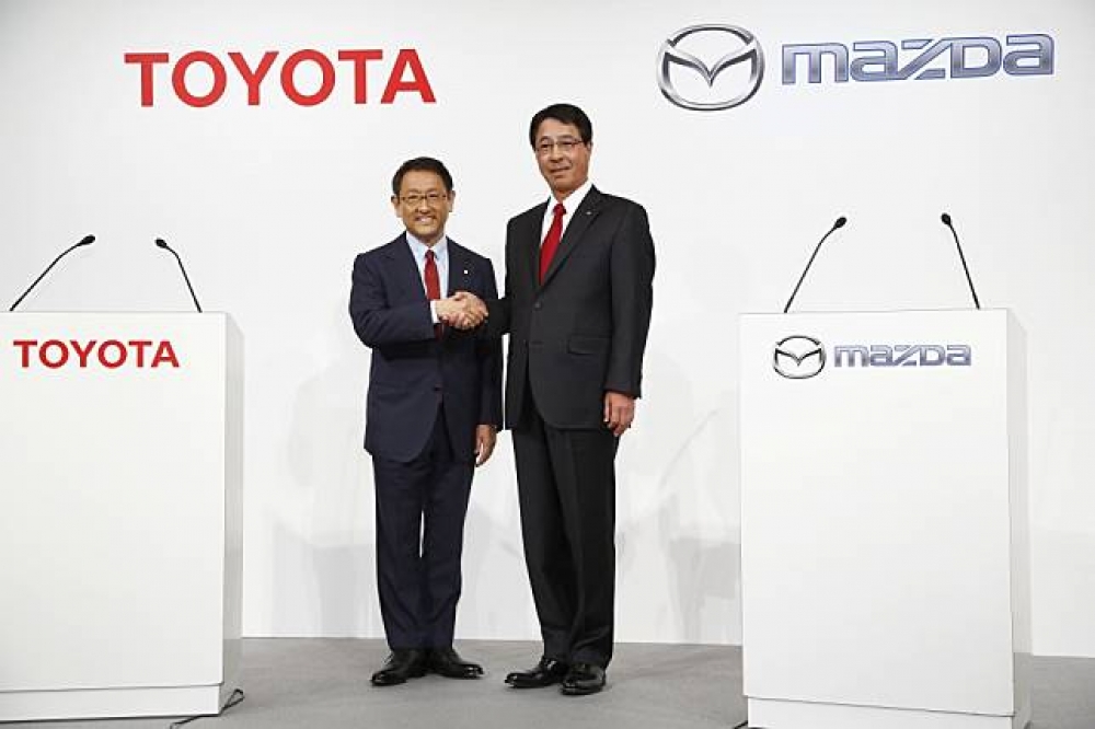 Toyota與Mazda 2015年開始合作後，現更計畫在美國合蓋組裝廠。（美聯社）