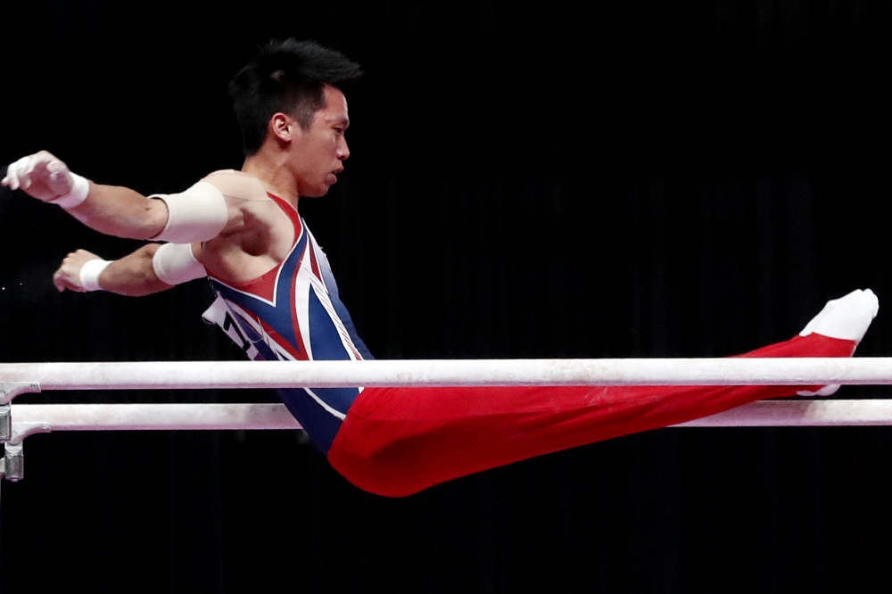 台灣「鞍馬王子」李智凱23日下午在澳洲墨爾本舉行的體操世界盃分站賽奪下金牌。（湯森路透）