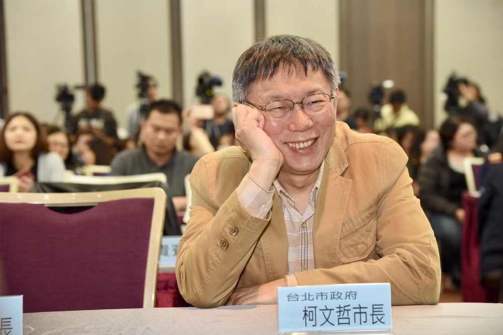 台北市長柯文哲將3月16日訪美，並將於華府進行演講，內容將強調台灣在區域和平上的貢獻。（攝影：張文玠）