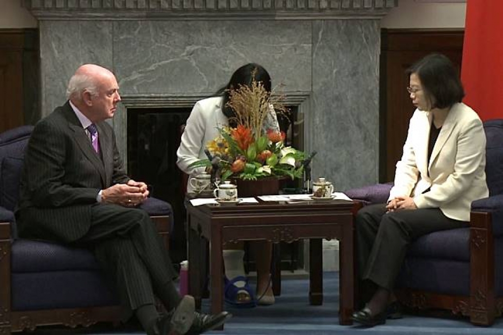蔡英文總統25日接見國際失智症協會主席格蘭瑞斯。（圖片取自總統府網站）