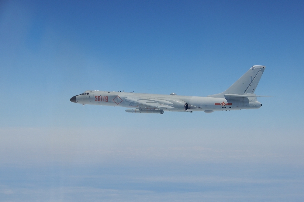 中國轟6轟炸機最近一次進行例行性長航訓練是在2月27日。（圖片取自國防部官網）