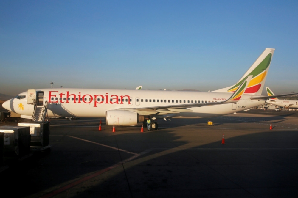 衣索比亞航空旗下的波音737 MAX型客機。（美聯社）