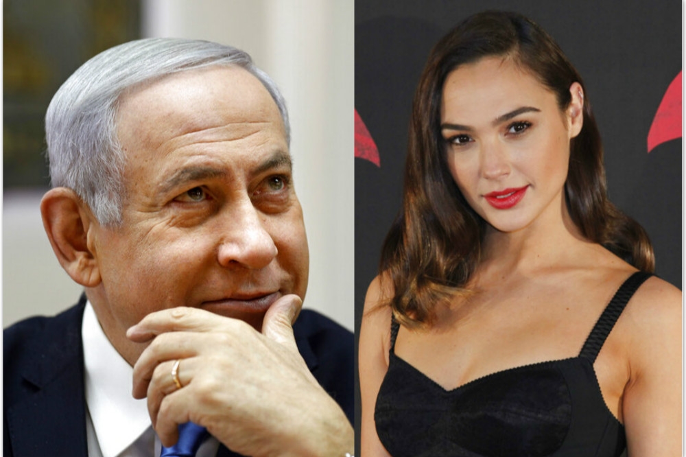 以色列總理納坦雅胡（左）的歧視性言論，被「神力女超人」女星蓋兒加朵（右）打臉。（美聯社）